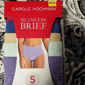 Carole Hochman | Ladies' Seamless Brief | 5-pack | Cool Color | NWT